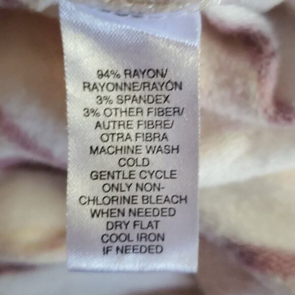 Lou & Grey striped cowl neck sweater cream pink size large - Picture 3 of 3